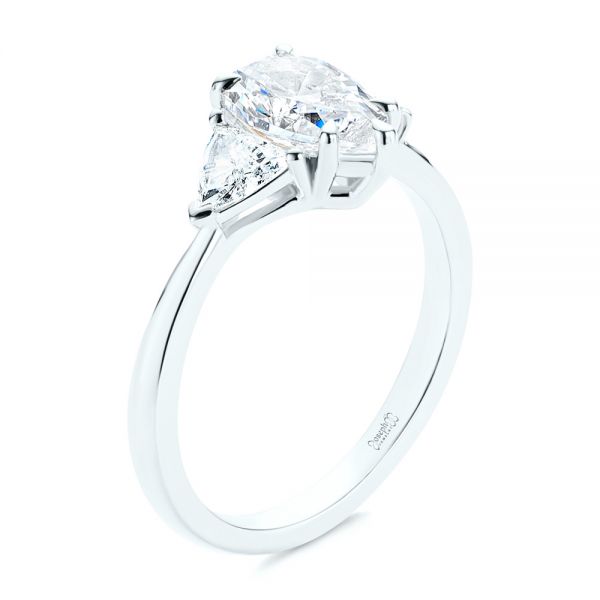 Custom Three Stone Diamond Engagement Ring - Image