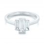 14k White Gold 14k White Gold Custom Three Stone Diamond Engagement Ring - Flat View -  104826 - Thumbnail