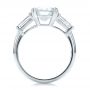 18k White Gold 18k White Gold Custom Three Stone Diamond Engagement Ring - Front View -  100161 - Thumbnail