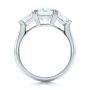  Platinum Custom Three Stone Diamond Engagement Ring - Front View -  100803 - Thumbnail