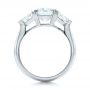 18k White Gold 18k White Gold Custom Three Stone Diamond Engagement Ring - Front View -  100803 - Thumbnail