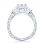  Platinum Custom Three Stone Diamond Engagement Ring - Front View -  102353 - Thumbnail