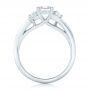 18k White Gold 18k White Gold Custom Three Stone Diamond Engagement Ring - Front View -  102391 - Thumbnail