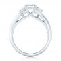 14k White Gold Custom Three Stone Diamond Engagement Ring - Front View -  102391 - Thumbnail