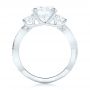 14k White Gold Custom Three Stone Diamond Engagement Ring - Front View -  102465 - Thumbnail