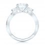 18k White Gold 18k White Gold Custom Three Stone Diamond Engagement Ring - Front View -  102465 - Thumbnail