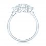 14k White Gold Custom Three Stone Diamond Engagement Ring - Front View -  102540 - Thumbnail