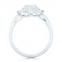  Platinum Custom Three Stone Diamond Engagement Ring - Front View -  102781 - Thumbnail