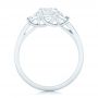  Platinum Custom Three Stone Diamond Engagement Ring - Front View -  102781 - Thumbnail