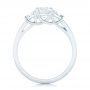 14k White Gold 14k White Gold Custom Three Stone Diamond Engagement Ring - Front View -  102781 - Thumbnail