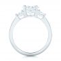  Platinum Custom Three Stone Diamond Engagement Ring - Front View -  102807 - Thumbnail