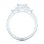  Platinum Custom Three Stone Diamond Engagement Ring - Front View -  102807 - Thumbnail