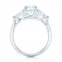  Platinum Custom Three Stone Diamond Engagement Ring - Front View -  102898 - Thumbnail