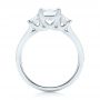  Platinum Custom Three Stone Diamond Engagement Ring - Front View -  102899 - Thumbnail