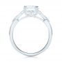  Platinum Custom Three Stone Diamond Engagement Ring - Front View -  102945 - Thumbnail