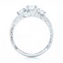 18k White Gold 18k White Gold Custom Three Stone Diamond Engagement Ring - Front View -  103003 - Thumbnail