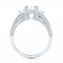 18k White Gold 18k White Gold Custom Three Stone Diamond Engagement Ring - Front View -  103004 - Thumbnail