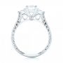 18k White Gold 18k White Gold Custom Three Stone Diamond Engagement Ring - Front View -  103009 - Thumbnail