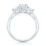 18k White Gold 18k White Gold Custom Three Stone Diamond Engagement Ring - Front View -  103135 - Thumbnail