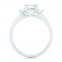 14k White Gold Custom Three Stone Diamond Engagement Ring - Front View -  103154 - Thumbnail