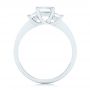 14k White Gold Custom Three Stone Diamond Engagement Ring - Front View -  103154 - Thumbnail