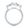 18k White Gold 18k White Gold Custom Three-stone Diamond Engagement Ring - Front View -  103214 - Thumbnail