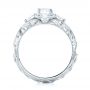 18k White Gold Custom Three Stone Diamond Engagement Ring - Front View -  103349 - Thumbnail