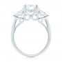  Platinum Custom Three Stone Diamond Engagement Ring - Front View -  103354 - Thumbnail