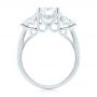 14k White Gold 14k White Gold Custom Three Stone Diamond Engagement Ring - Front View -  103354 - Thumbnail