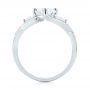 18k White Gold 18k White Gold Custom Three Stone Diamond Engagement Ring - Front View -  103655 - Thumbnail