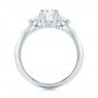  Platinum Custom Three Stone Diamond Engagement Ring - Front View -  103839 - Thumbnail