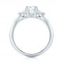 18k White Gold 18k White Gold Custom Three Stone Diamond Engagement Ring - Front View -  103839 - Thumbnail