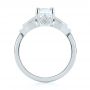 18k White Gold 18k White Gold Custom Three Stone Diamond Engagement Ring - Front View -  104830 - Thumbnail