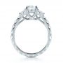 14k White Gold 14k White Gold Custom Three Stone Diamond Engagement Ring - Front View -  1129 - Thumbnail