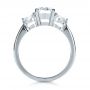 18k White Gold 18k White Gold Custom Three Stone Diamond Engagement Ring - Front View -  1156 - Thumbnail