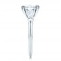  Platinum Custom Three Stone Diamond Engagement Ring - Side View -  100161 - Thumbnail