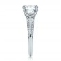  Platinum Platinum Custom Three Stone Diamond Engagement Ring - Side View -  100279 - Thumbnail