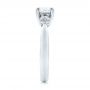 18k White Gold 18k White Gold Custom Three Stone Diamond Engagement Ring - Side View -  102039 - Thumbnail