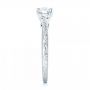  Platinum Custom Three Stone Diamond Engagement Ring - Side View -  103009 - Thumbnail