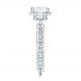  Platinum Custom Three-stone Diamond Engagement Ring - Side View -  103214 - Thumbnail