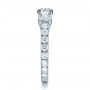 18k White Gold 18k White Gold Custom Three Stone Diamond Engagement Ring - Side View -  1129 - Thumbnail