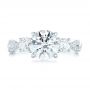  Platinum Platinum Custom Three Stone Diamond Engagement Ring - Top View -  102465 - Thumbnail