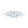 18k White Gold 18k White Gold Custom Three Stone Diamond Engagement Ring - Top View -  102781 - Thumbnail