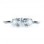 14k White Gold And Platinum 14k White Gold And Platinum Custom Three Stone Diamond Engagement Ring - Top View -  1196 - Thumbnail