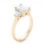 18k Yellow Gold 18k Yellow Gold Custom Three Stone Diamond Engagement Ring - Three-Quarter View -  102899 - Thumbnail