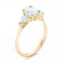 14k Yellow Gold 14k Yellow Gold Custom Three Stone Diamond Engagement Ring - Three-Quarter View -  103035 - Thumbnail