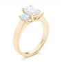 18k Yellow Gold 18k Yellow Gold Custom Three Stone Diamond Engagement Ring - Three-Quarter View -  103154 - Thumbnail