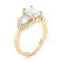 18k Yellow Gold 18k Yellow Gold Custom Three Stone Diamond Engagement Ring - Three-Quarter View -  104830 - Thumbnail