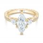 14k Yellow Gold 14k Yellow Gold Custom Three Stone Diamond Engagement Ring - Flat View -  102353 - Thumbnail