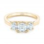 14k Yellow Gold 14k Yellow Gold Custom Three Stone Diamond Engagement Ring - Flat View -  102781 - Thumbnail